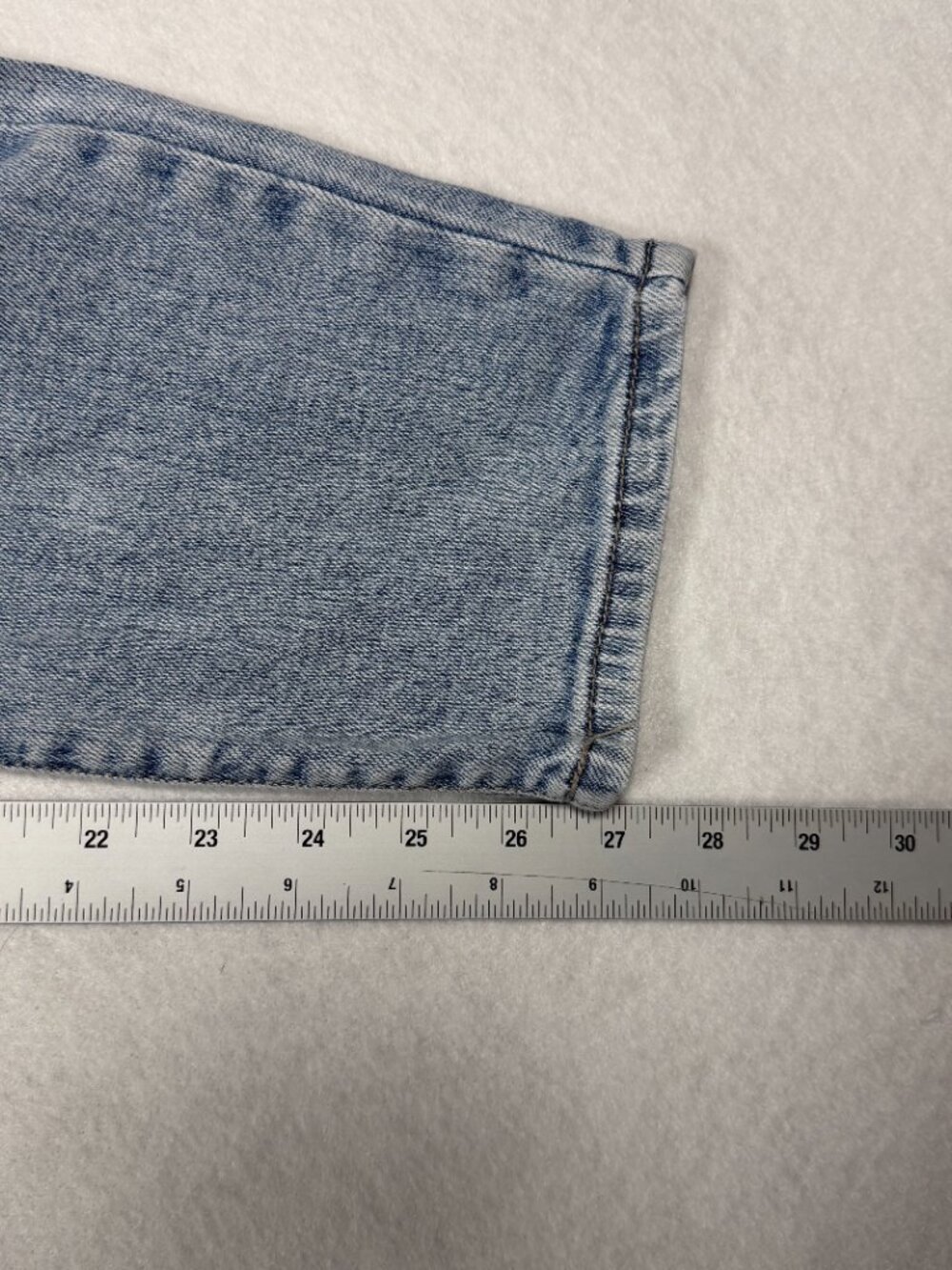 Eunina High Rise Distressed Skinny Jeans Light Wash Blue Denim Size 27 Inseam - Picture 7 of 15